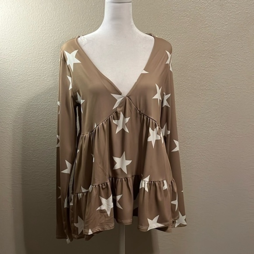 Peach Love Tunic Top SZ LG